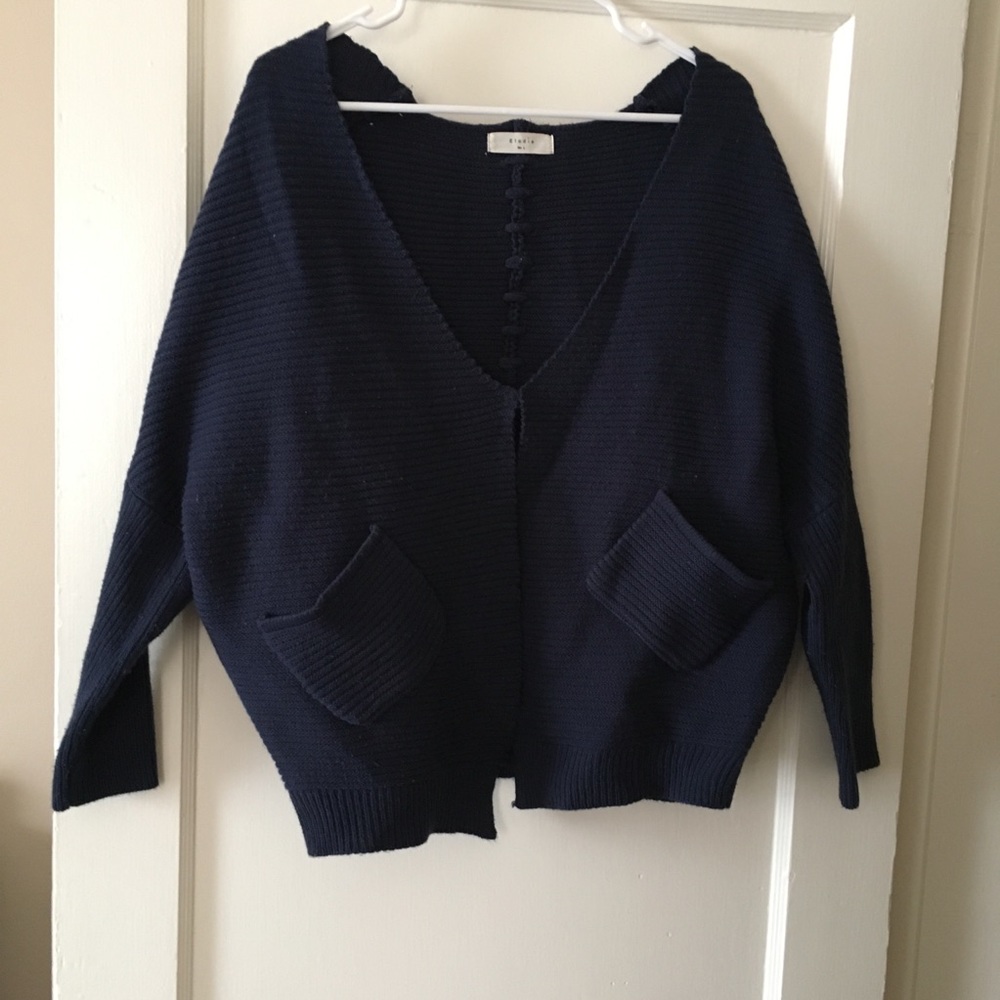 Navy blue slouchy cardigan